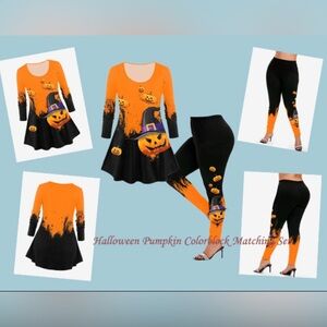 🎃 Women's Halloween Two-pcs Set of Printed T-Shirt and Base Pants 2pcs